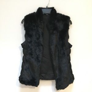Reversible Faux Fur Black Vest || Size - M/L